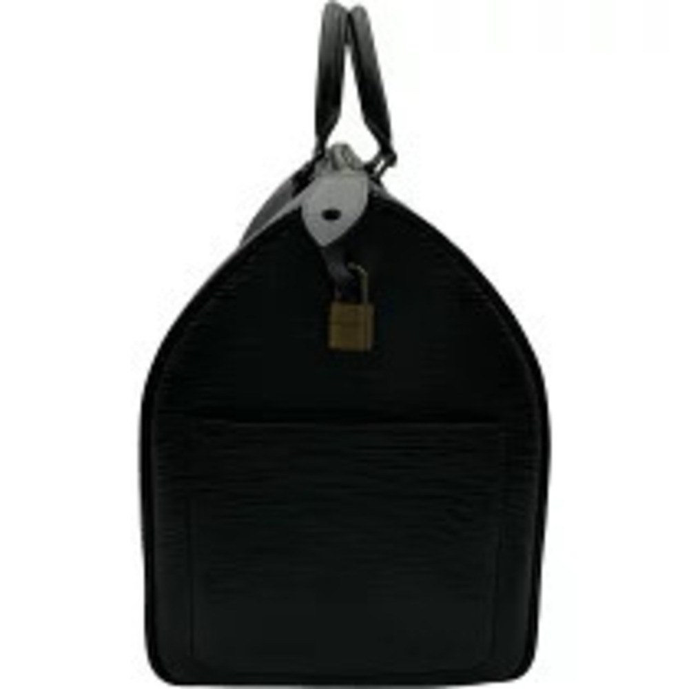 Louis Vuitton Black Speedy Epi Bag Noir Boston Leather Black